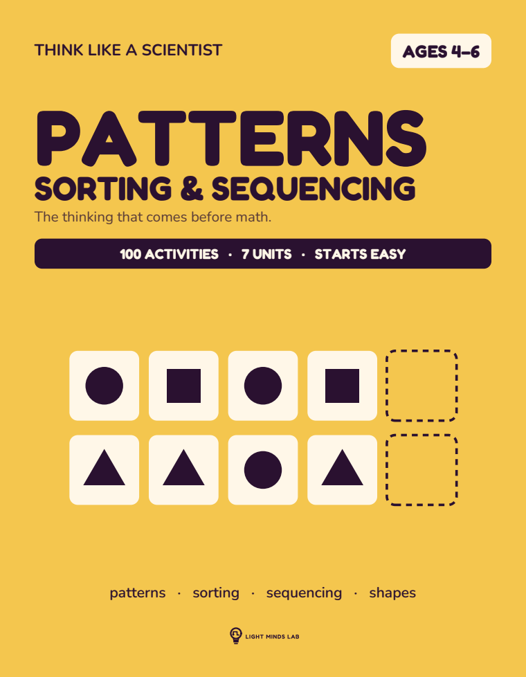 Cover of Patterns Sorting & Sequencing, ages 4–6
